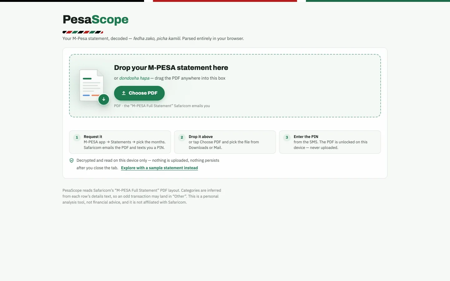 PesaScope on a laptop